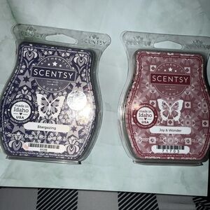Scentsy Stargazing and Joy & Wonder Wax Bars - Blue and Red
